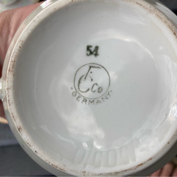 Miniature Porcelain Glass Tea Set from Germany - Picture 7 of 10